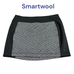 Smartwool Diamond Peak Quilted Skirt Sz Large Grey/Black EUC